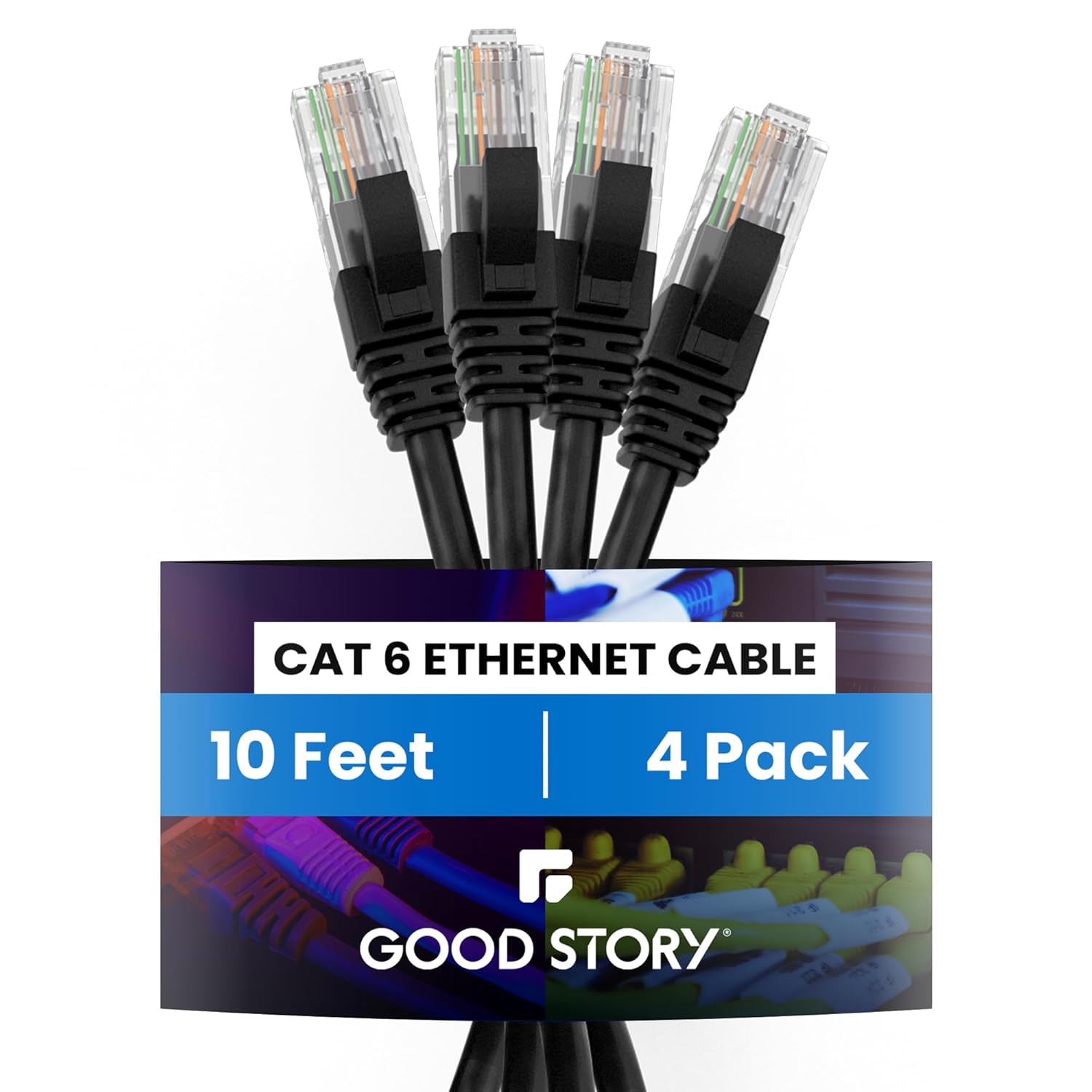 CAT 8 Ethernet Cable, 6ft (4 Pack)